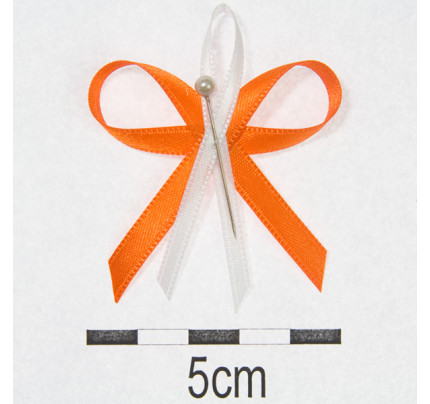 Svatební vývazky Ø 4,5cm - oranžová (10ks/bal)