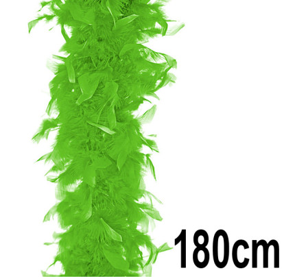 Péřové dekorační boa 180cm - světle zelená (1 ks)
