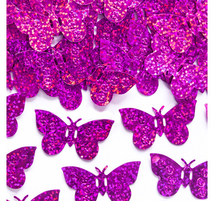 Vysekávané konfety Motýlek - malinová