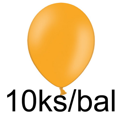 Balonek pastelový -  Ø30cm - oranžová (10 ks/bal)