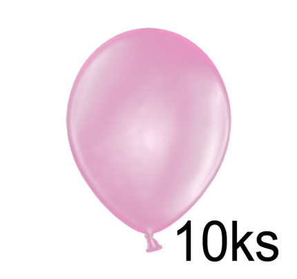 Balonek METALIK -  Ø25 cm - růžová (10 ks/bal)