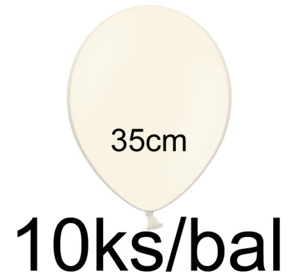 Balonek pastelový - Ø35 cm - krémová (10 ks/bal)