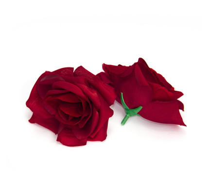 Umělá růže textilní  Ø8 cm - bordo (10 ks/bal)