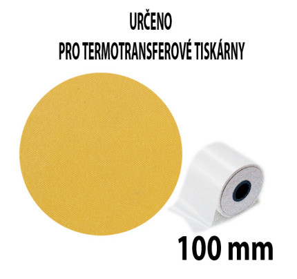 Věncové stuhy do TTR tiskáren- satén - žlutá (100 mm, 10 m/rol)