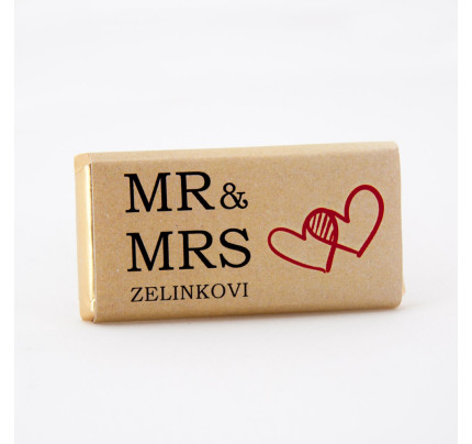 Svatební čokoládka MR & MRS