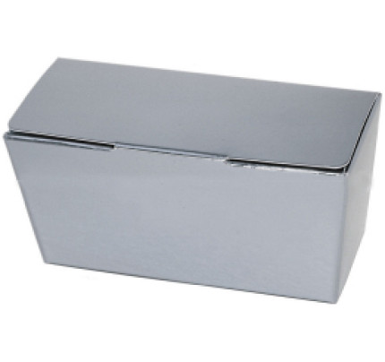 Luxusní krabičky na 250 g čokolády - stříbrná (25 ks/bal)