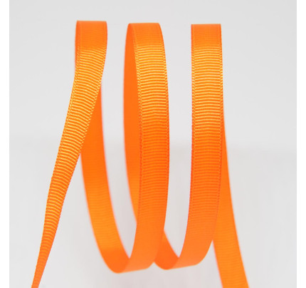 Rypsová stuha - 10 mm - oranžová (25 m)