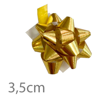 Nalepovací hvězdice STAR 7/ 13 METAL - středně zlatá - Ø35 mm (50 ks/bal)