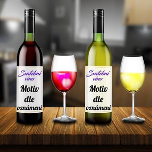 Etikety na svatební víno (6 ks/bal) - +210,- Kč (173,55 Kč bez DPH)