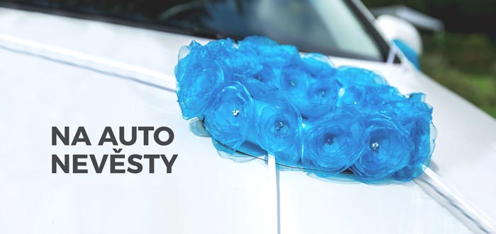 Výzdoba auta nevěsty - snadno si s ní poradíte. Více najdete zde.
